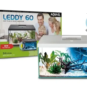 Preisknaller Aquael Aquarienset Leddy Day & Night 60 weiß - 60 x 30 x 30 cm, 54 Liter (2.0) Weiß