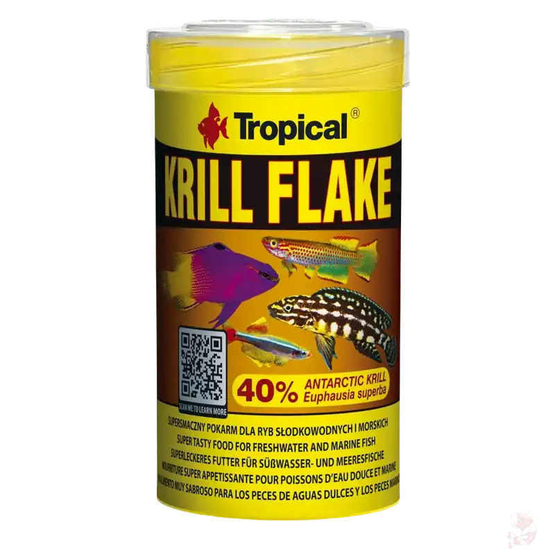 Markenware Tropical Krill Flakes, 500 ml | Farbverstärkendes Flockenfutter Krill Flakes. 100 ml
