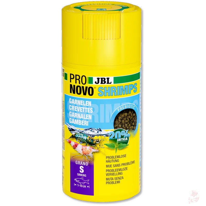 Beliebt JBL ProNovo Shrimps Grano S Click, 250 ml | Prebiotisches Garnelenfutter 100 ml CLICK-Dosierer