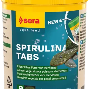 Solange Der Vorrat Reicht sera Spirulina Tabs | Pflanzliches Haftfutter für Fische & Wirbellose Sera Spirulina Tabs Nature. 24 Tabs (16 g)