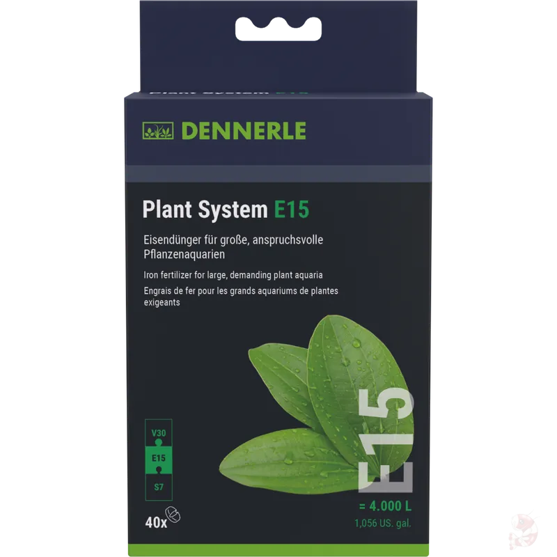 Dennerle Plant System E15 - Eisendünger, 40 Stk. Tabletten 20 Stk. Tabletten Ausverkauf