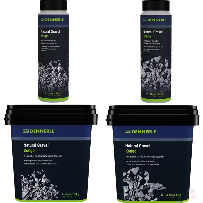 Letzte Chance Dennerle Natural Gravel Kongo 3-8 & 10 - 30 mm 3-8 mm. 500 g