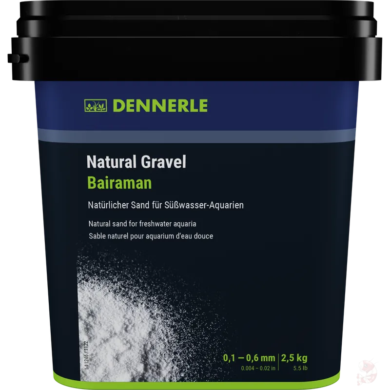 Dennerle Natural Gravel Bairaman 0,1-0,6 mm, 2,5 kg 0.1-0.6 mm. 500 g Nur Für Kurze Zeit