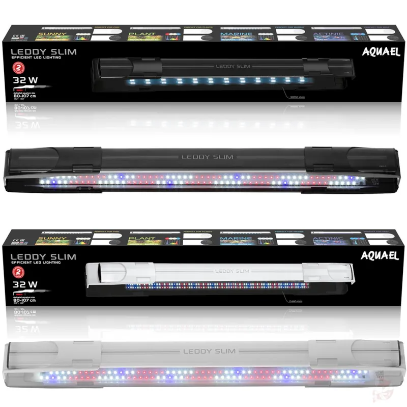 Mega-Angebot Aquael Leddy Slim Plant 2.0 32W, Aufsetzlampe für 80 - 107 cm breite Aquarien Weiß