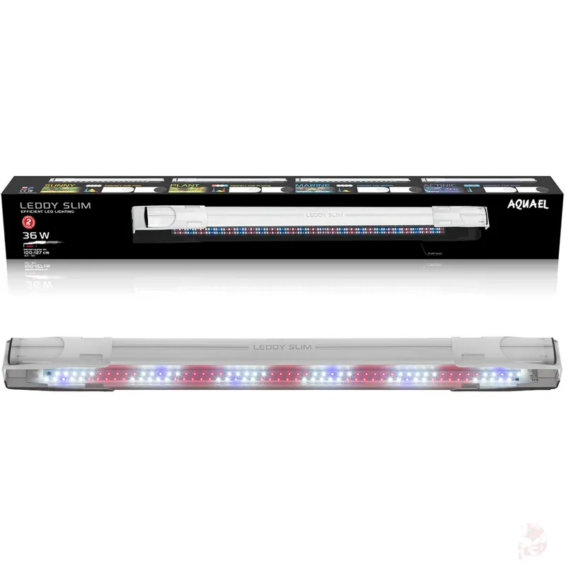 Highlight Aquael Leddy Slim Plant 2,0 36W weiß , Aufsetzlampe für 100 - 127 cm breite Aquarien Weiß