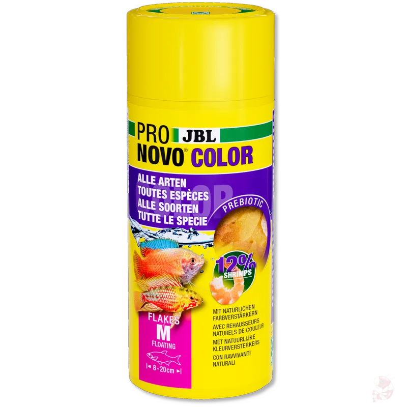 Heißes Angebot JBL Pronovo Color Flakes M, 250 ml | Prebiotisches Farbfutter Großpackung 100 ml