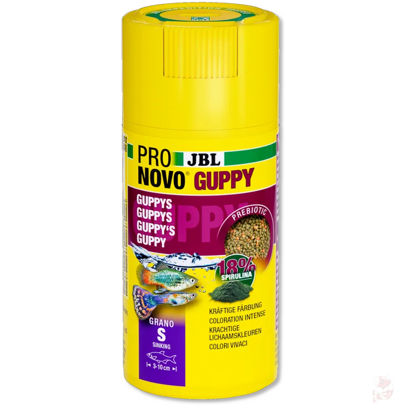 JBL Pronovo Guppy Grano S, 100 ml | Prebiotisches Hauptfutter für Guppys 100 ml Top-Angebot