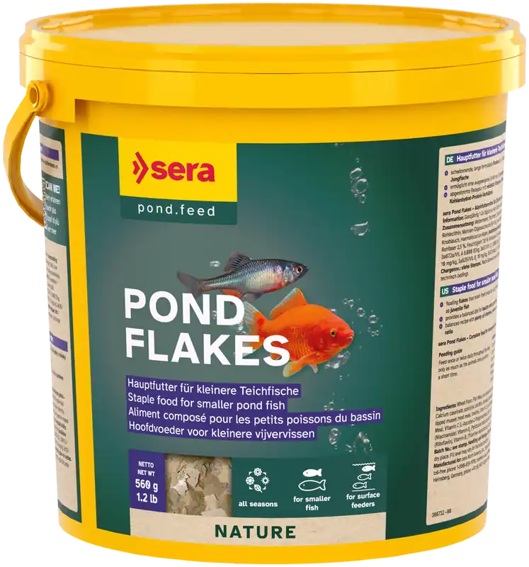 Top-Preis Sera Pond Flakes Nature 3800ml Flockenfutter Teichfutter Fischfutter Goldfische
