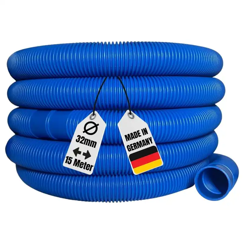Sofort Bestellen 15 Meter 32mm 1 1/4" Poolschlauch Muffenabstand 1,5m