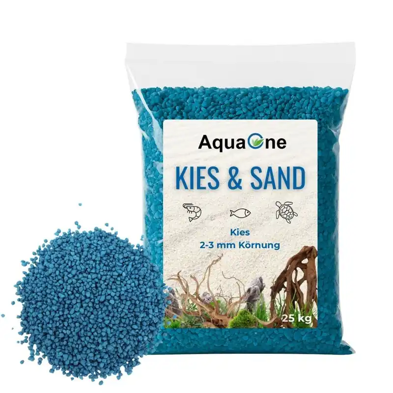 25 kg Quarzkies Türkis (2-3 mm) – Premium Bodengrund für Aquarien Schneller Versand
