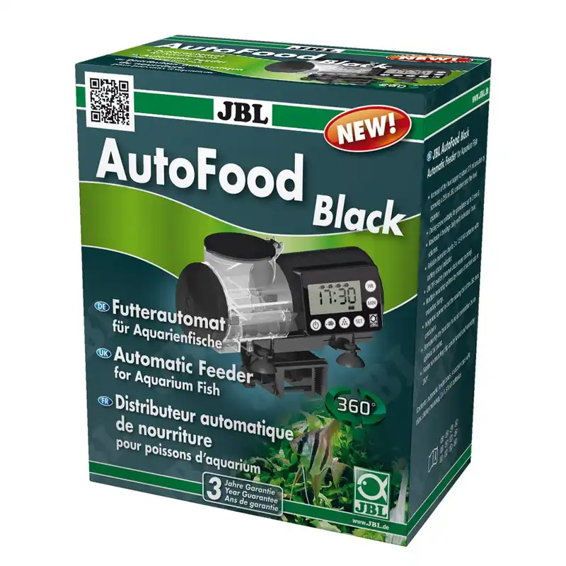 JBL AutoFood BLACK - Schwarzer Futterautomat für Aquarienfische Direkt Vom Hersteller