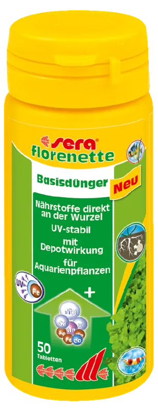 Neuheit sera florenette 50 Tabletten Süßwasser Pflanzendünger Basisdünger