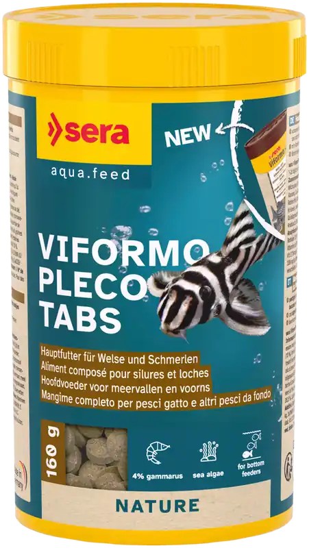 Letzte Chance sera Viformo Pleco Tabs 160g Bodenfuttertabletten Fischfutter Süßwasser Aquarium