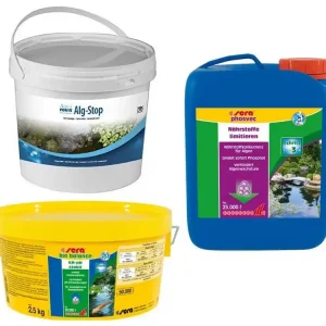 Anti Fadenalgen Set 1 sera pond bio balance 2,5 kg alg-stop 2,5 kg phosvec 2,5 L Bestseller