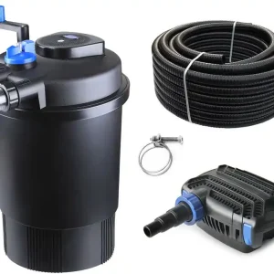 Zertifiziert Druckteichfilter Set CPF 30000 mit 70W Eco Pumpe 10m Schlauch Nr.45