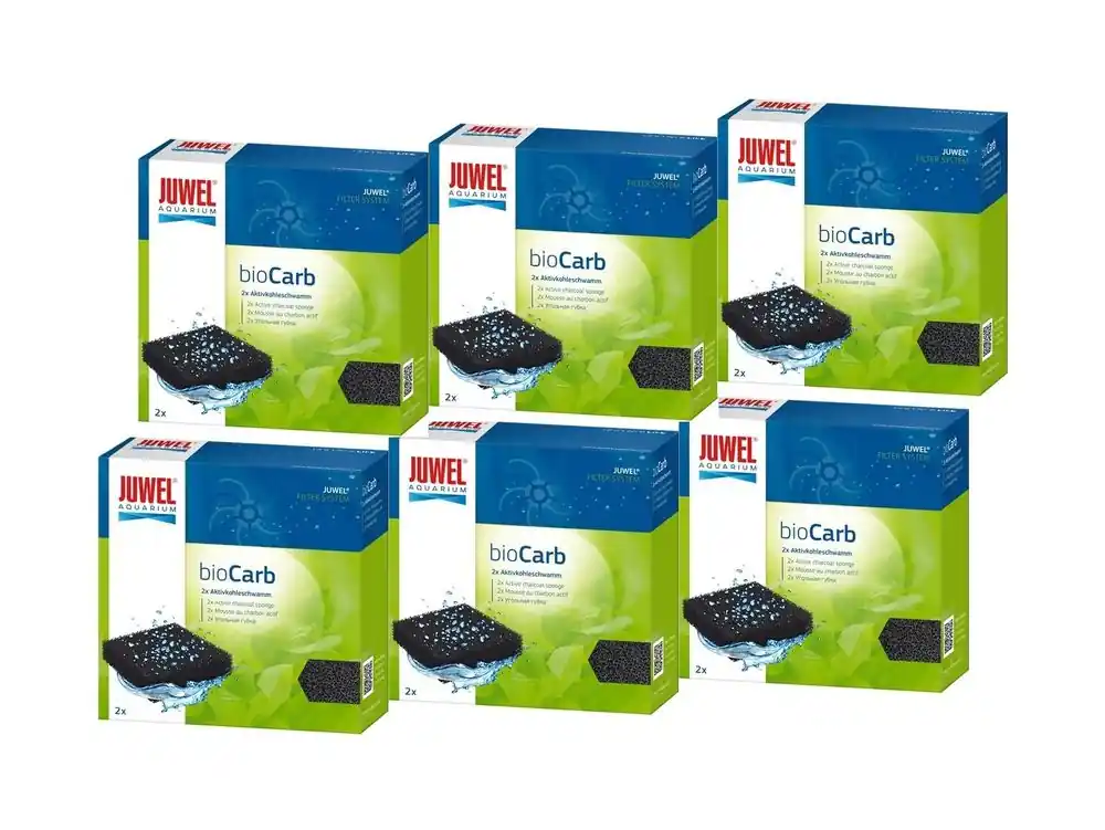 Highlight Juwel bioCarb L 6er Pack Kohleschwamm gegen Gerüche Trübstoffe toxische Verbindungen