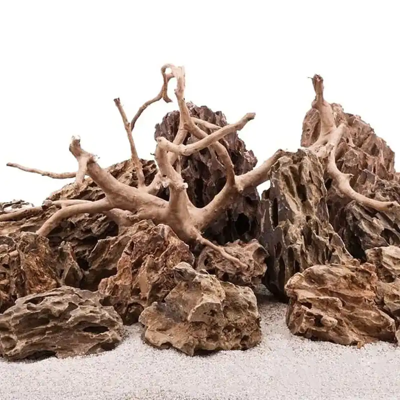 Aquarium Natursteine Wurzel 15kg Drachensteine + Moorkienwurzel L Direktkauf