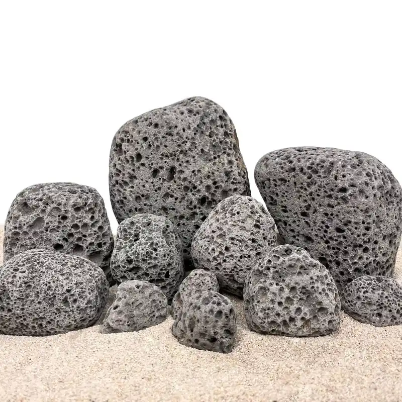 Aquarium Natursteine Black Lava Pebbles Steine 1 Stück Gr.L 10-13cm Nr.58 Garantierte Lieferung