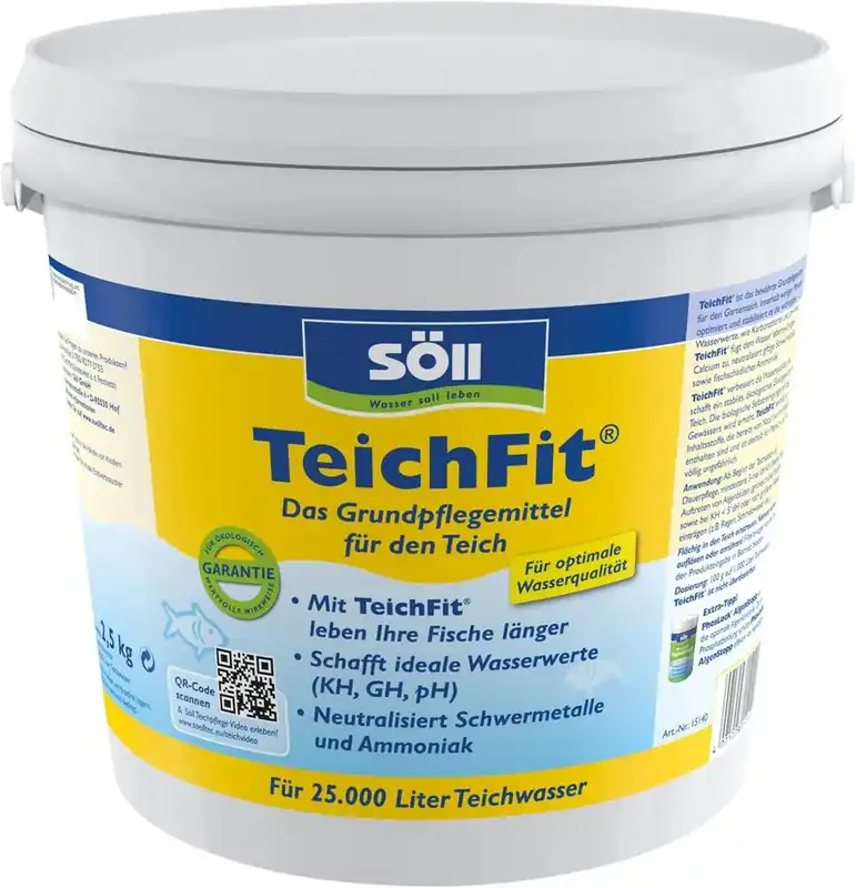 Söll TeichFit 2,5 kg Grundpflegemittel Wasseraufbereiter für den Teich Aktuell