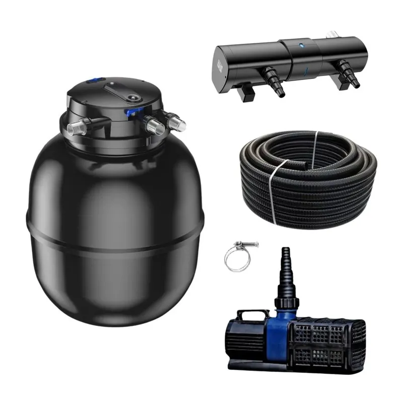 Ausverkauf Schwimmteichfilter Set CPU 75000 Pumpe 12V Vario 20000 CUV-2110 bis 100.000l Nr.107