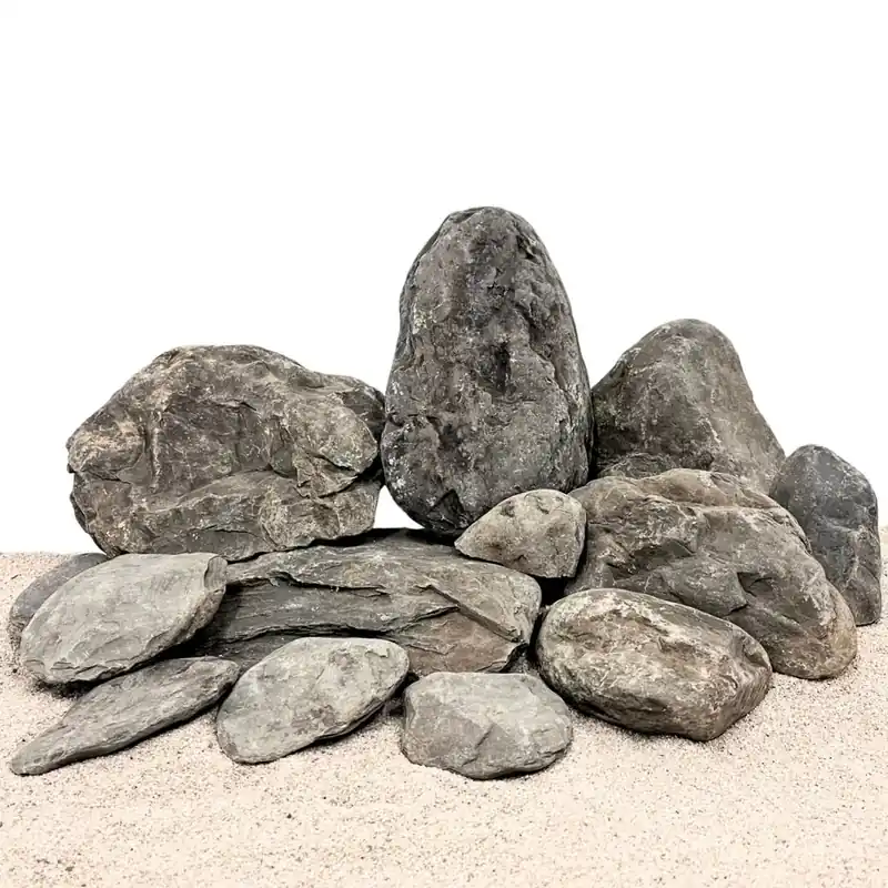Aquarium Natursteine Donnerkeil - Dark Blue Sky Rock 25 kg Mix Größe M-XL Neuheit