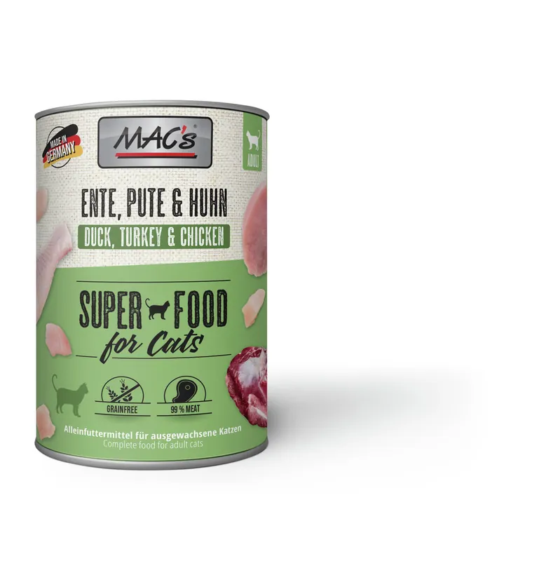 Mega-Angebot MAC's Cat Ente/Pute/Huhn 400 g