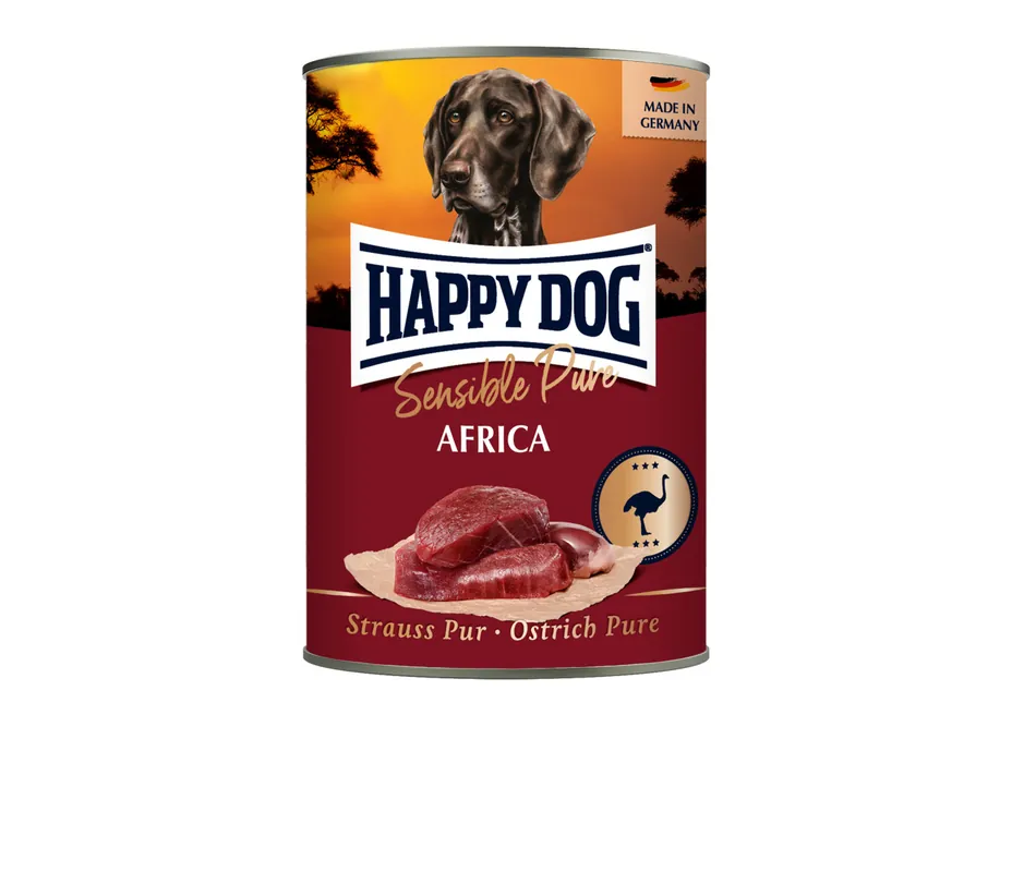 HAPPY DOG Africa Strauß PUR 400 g Neu Im Sortiment