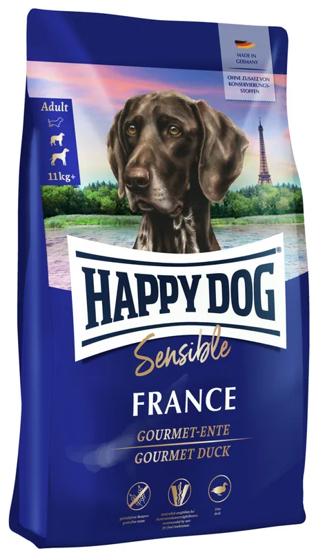 HAPPY DOG Supreme Sensible France 1 Kilogramm Hundetrockenfutter Abverkauf