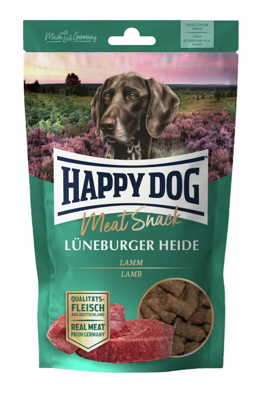 HAPPY DOG Meat Snack Lüneburger Heide Lamm 75 g Neue Kollektion