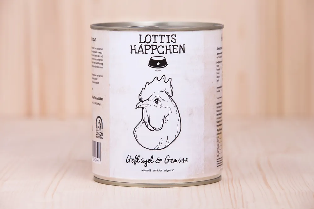 LOTTIS HÄPPCHEN Geflügel mit Karotte 800 g Neu