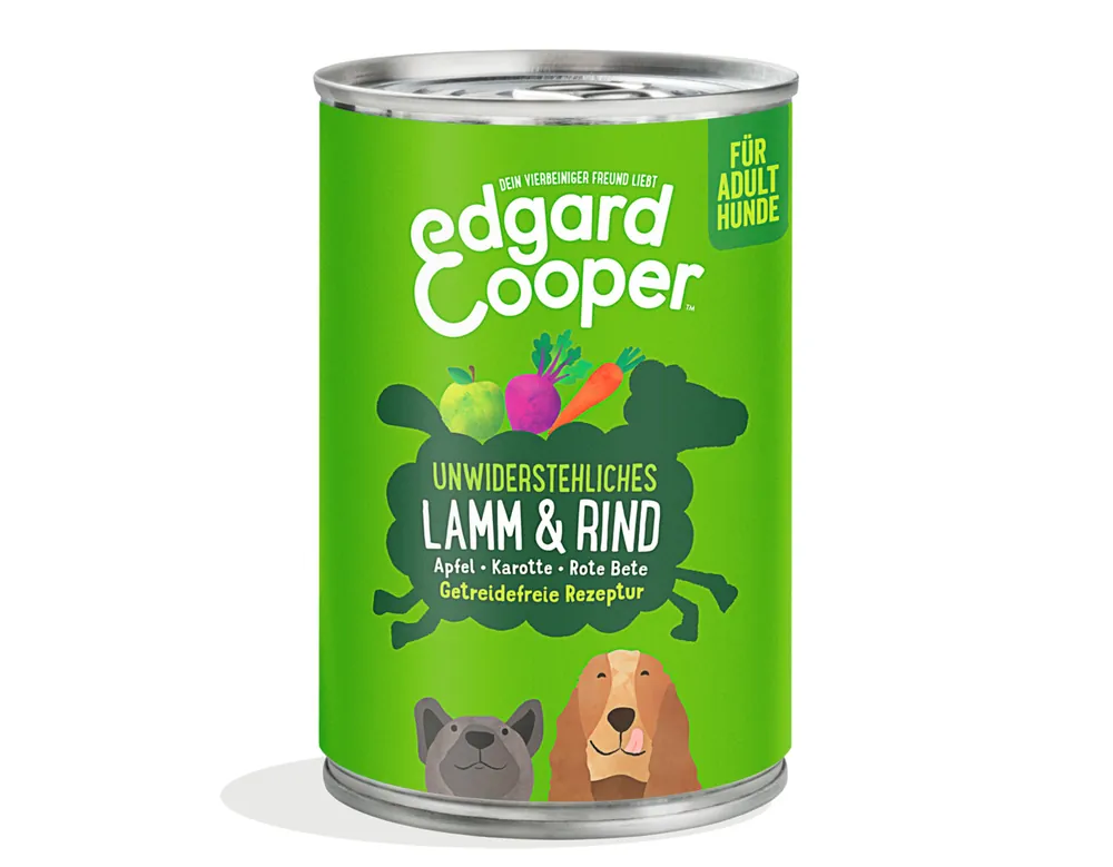 Letzte Chance Edgard & Cooper Adult Lamm und Rind getreidefrei 400 g