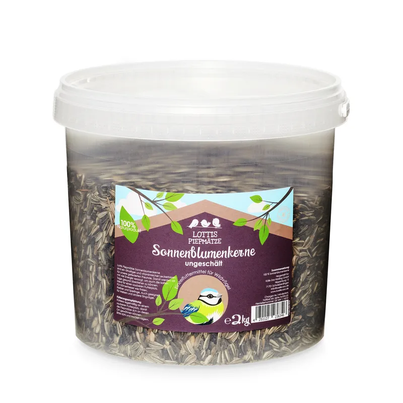 Zertifiziert LOTTIS PIEPMÄTZE Sonnenblumenkerne ungeschält Eimer 2 kg