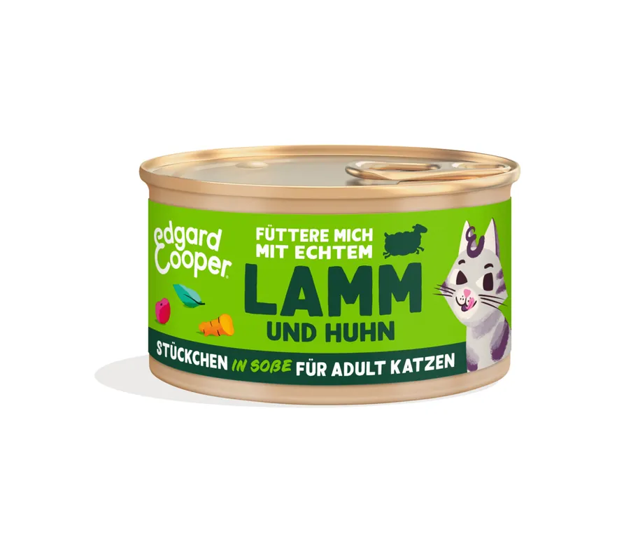 Knallerangebot Edgard & Cooper Adult Stückchen Lamm und Huhn 85 g