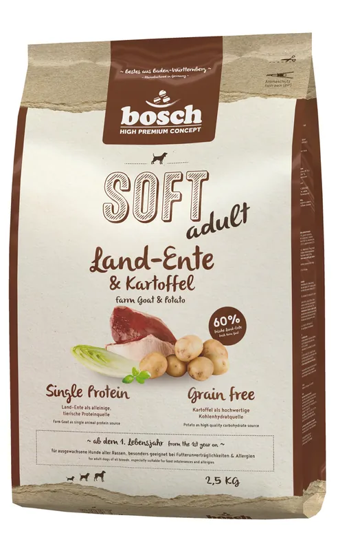 bosch SOFT adult Land-Ente & Kartoffel 2,5kg Hundetrockenfutter Saisonangebot