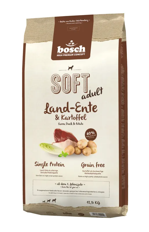 Saisonangebot bosch SOFT adult Land-Ente & Kartoffel 12,5kg Hundetrockenfutter