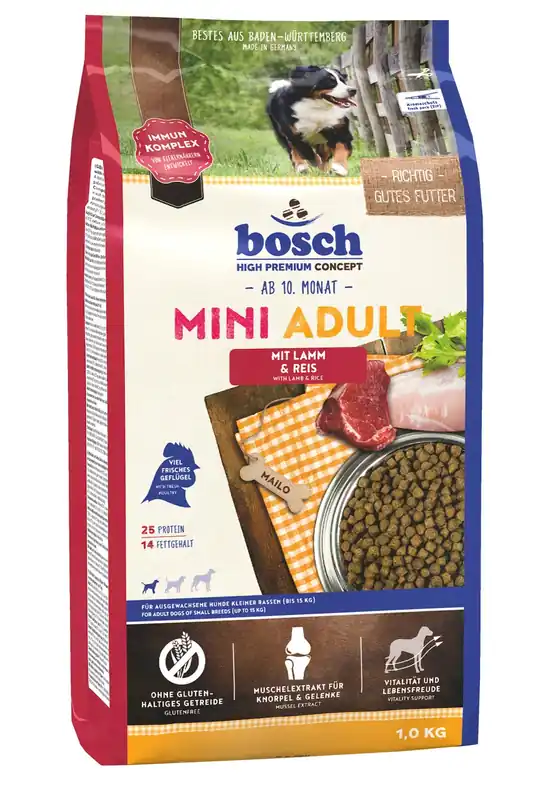 bosch Mini Adult Lamm & Reis 1kg Hundetrockenfutter Nur Heute