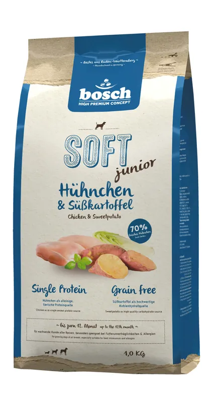 bosch SOFT junior Hühnchen & Süßkartoffel 1kg Hundetrockenfutter Günstig