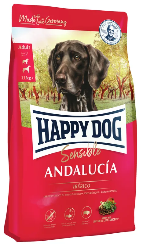 Top-Angebot Sparpaket HAPPY DOG Supreme Sensible Andalucía Ibérico 2 x 11 Kilogramm Hundetrockenfutter