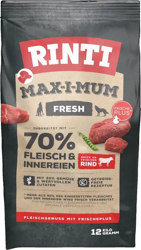 Sparpaket RINTI Max-I-Mum Rind 2x12kg Hundetrockenfutter Neu