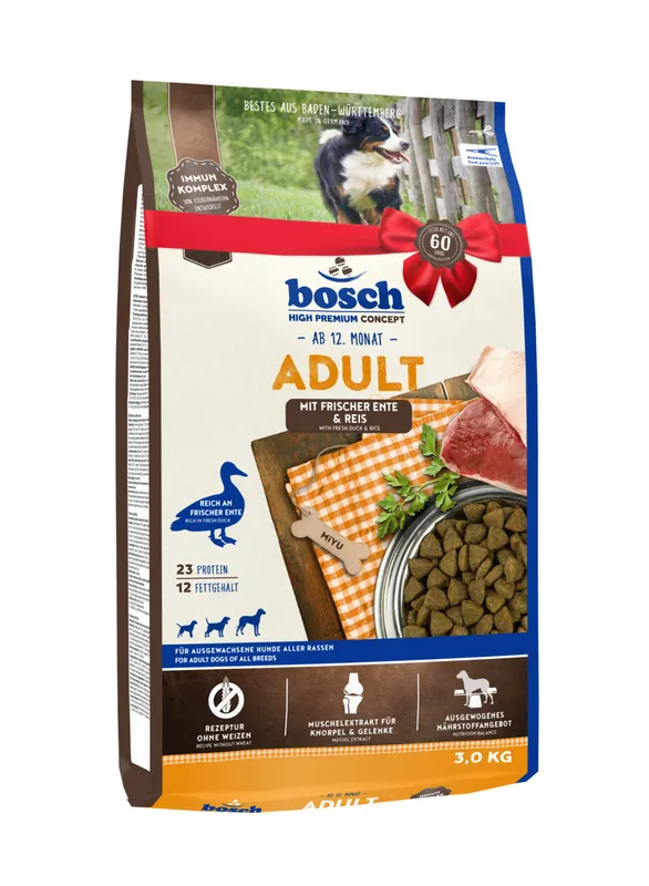Direkt Vom Hersteller Bosch Adult Ente/Reis 3 Kilogramm Hundetrockenfutter