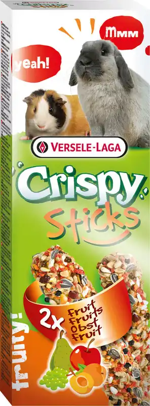 VERSELE-LAGA Crispy Sticks Kaninchen-Meerschweinchen Obst 2 Stück 110g Kleintiersnack Schnäppchen