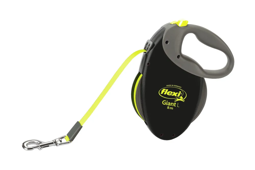 Flexi Neon Giant Gurt L: 8 m schwarz/neongelb Schnäppchen