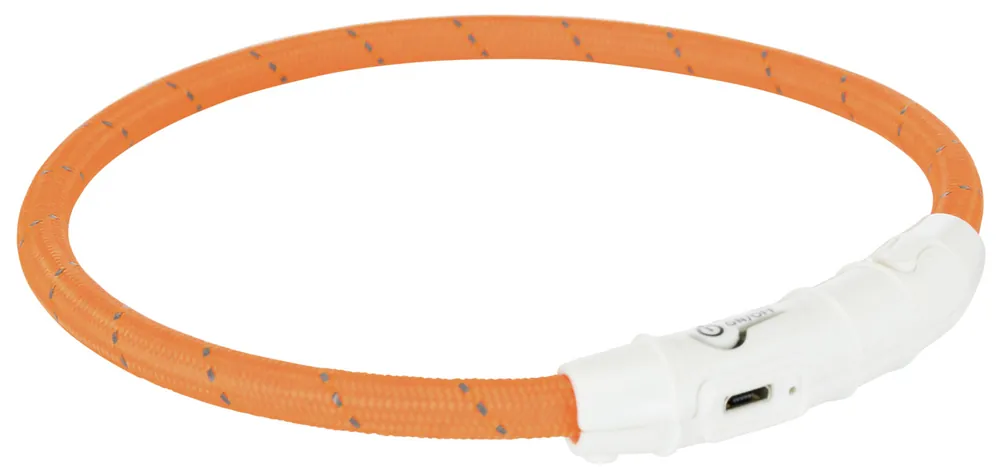TRIXIE Flash Leuchtring USB L - XL (65 cm / ø 7 mm) orange Top-Seller
