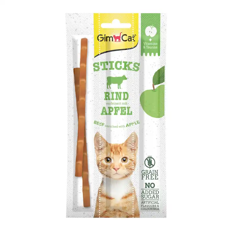 Bestpreis GimCat Duo-Sticks Rind/Apfel 15 g