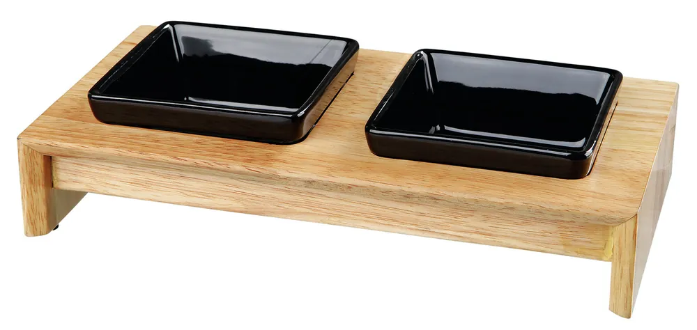 Direktkauf TRIXIE Napf-Set Keramik/Holz 2 x 0,2 Liter
