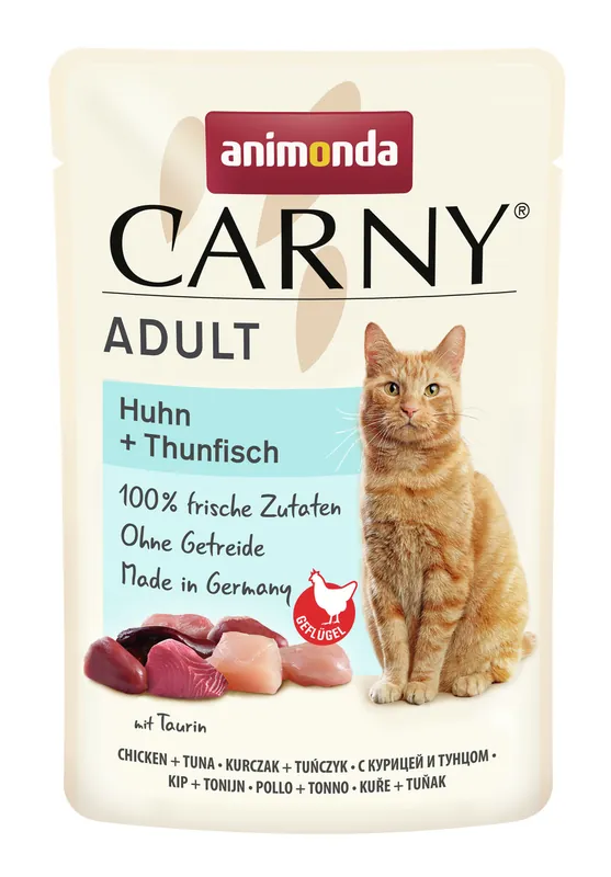 animonda Carny Adult Huhn + Thunfisch 85g Beutel Katzennassfutter Super-Preis