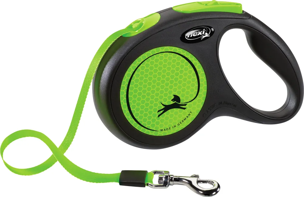 Top-Preis Flexi New Neon Gurt M 5 Meter neongrün Roll-Leine für Hunde