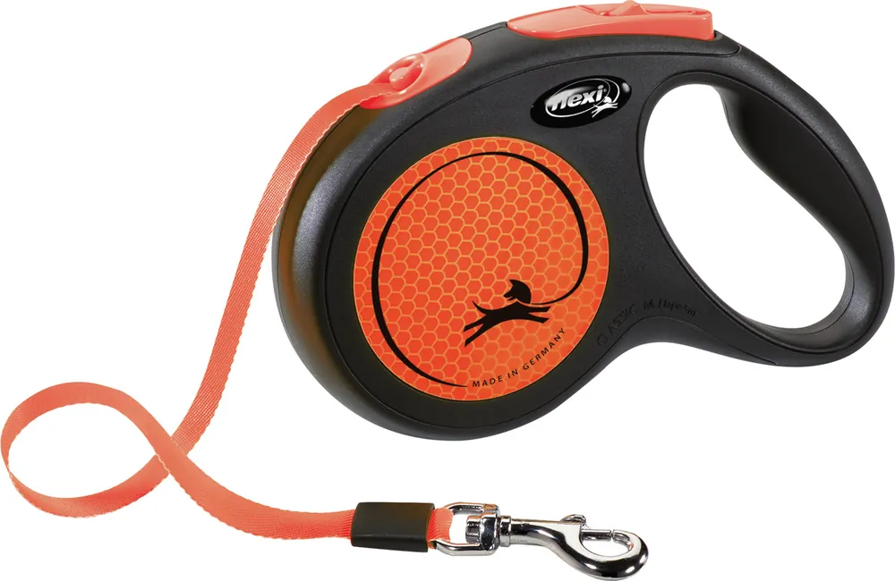 Flexi New Neon Gurt M 5 Meter neonorange Roll-Leine für Hunde Online Kaufen
