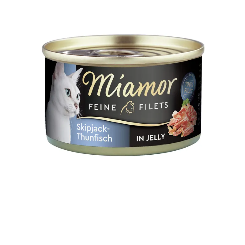 Geprüft Miamor Feine Filets Skipjack-Thunfisch in Jelly 100g Dose Katzennassfutter