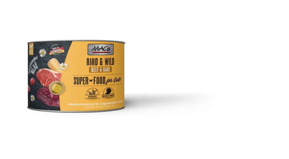 MAC's Cat Feinschmecker Menü Rind & Wild 200 g Begrenztes Angebot